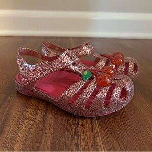 Crocs Glittery Pink Kids Sandals Size 7